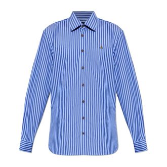Vivienne Westwood Formal Shirts, male, Blue, Size: XL Ghost Shirt
