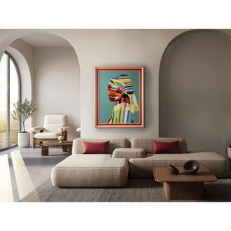 Schuller Pintura Joven Con Perla Pop 84x104