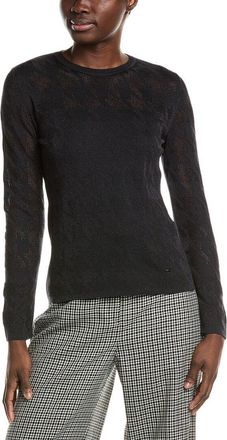 Akris Jacquard Mesh Wool & Silk-Blend Top
