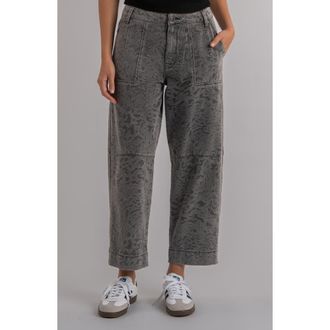 Kut from the Kloth Ashton High Waist Crop Wide Leg Barrel Jeans in Grey at Nordstrom Rack, Size 0