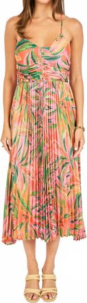 Sadie & Sage Sunset Ridge Pleated Midi Dress In Multi