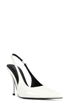 Azalea Wang Sylva Slingback Pointed Toe Pump in White at Nordstrom, Size 8.5