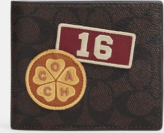 Coach 3-In-1 Wallet In Signature Canvas With Patches