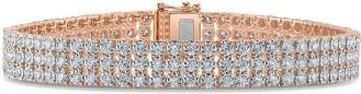 Allurez Multirow Diamond Tennis Bracelet 14K Rose Gold (3.70ct)