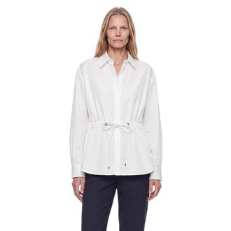 Max Mara Cotton Poplin Drawstring Shirt