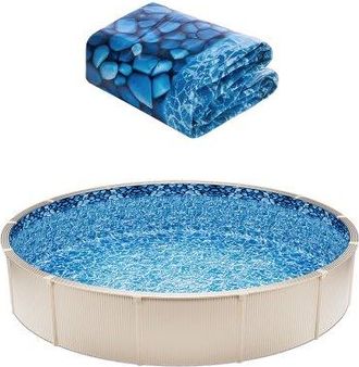 OEM Revestimiento Para Piscina Elevada 549 Cm Redondo Cubierta Para Piscinas Superpuestos Vinilo De Calibre Est&aacute;ndar Altura De Pared 122-137 Cm Dise&ntilde;ado P