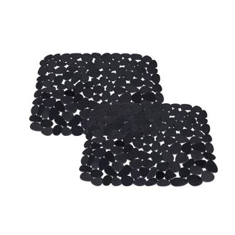 OEM Paquete De 2 Accesorios De Acolchado De Pvc Para Fregadero - Negro