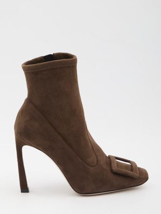 Roger Vivier Trompette Ankle Boots In Suede