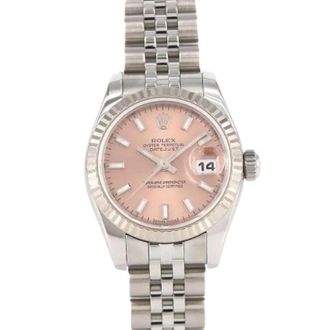 Rolex Pre-owned Datejust Roestvrij staal Wit goud - Dames - Vintage Horloges - Roze - ONE Size - Vintage