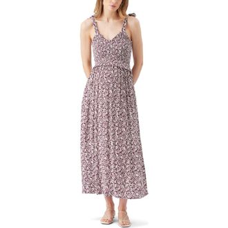 Ripe Dana Shirred Dress in Maroon /White at Nordstrom, Size X-Large Au