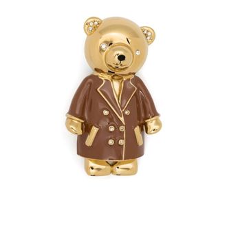 Max Mara Brooches, female, Yellow, Size: ONE SIZE Teddy Bear Motif Jewelry