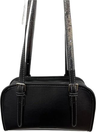 Generic Compatible For Womens Handbag Underarm Single Shoulder Bag Simple Stylish Trendy Versatile Polyester Lining PU Material(Black)
