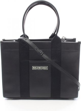 Balenciaga Black Leather Handbag Tote Bag (Pre-Owned)