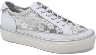 Django & Juliette Womens Faders Platform Sneakers In White/ Flowers Print