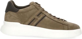Hogan Brown Suede Low-Top Sneakers