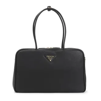Prada Large Leather Top-handle Bag - female - Prada - Handbags - Black - ONE SIZE - Bags