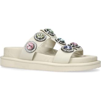 Kurt Geiger Orson Crystal Slide Sandal in Open White at Nordstrom Rack, Size 7.5Us / 38Eu