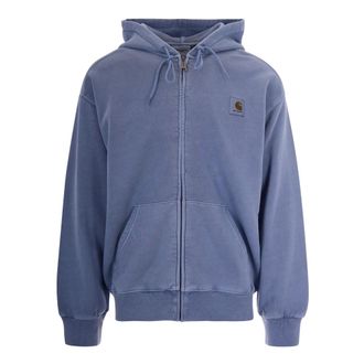 Carhartt Work in Progress Carhartt Wip, Zip-throughs, male, Blue, Size: S Nelson ZHD Hoodie