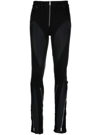 MUGLER Jeans met vlakken - Zwart