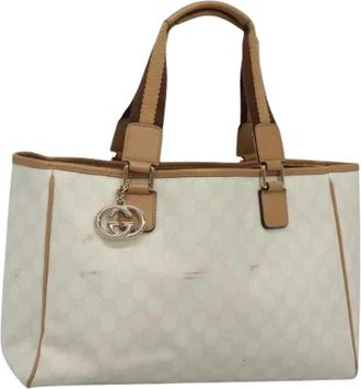Gucci Pre-owned Vintage Tote Bag - Dames - Vintage Shopper - Wit - ONE Size - Leer - Vintage
