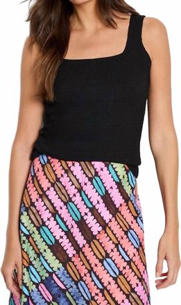 Nic+Zoe Bubble Knit Tank Top In Black