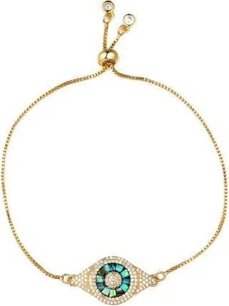 Eye Candy Los Angeles Evil Eye Slider Bracelet in Gold at Nordstrom Rack