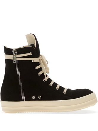 Rick Owens DRKSHDW lace-up zip-fastening sneakers - Black
