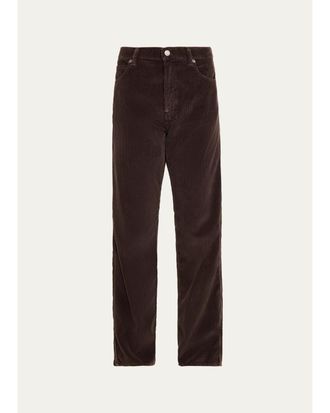 Guest In Residence Weekender Mid-Rise Straight-Leg Corduroy Jeans