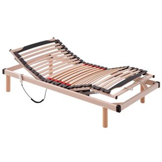 Colchones Aznar Cama El&eacute;ctrica Madera Kronos 5 Planos L&aacute;minas Haya 105x190 Cm