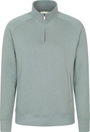 Mountain Warehouse Heren Bamburgh Trui met halve rits (Lichtgroen)