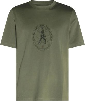 Brunello Cucinelli Hombre, Camisetas, Verde, Talla: M