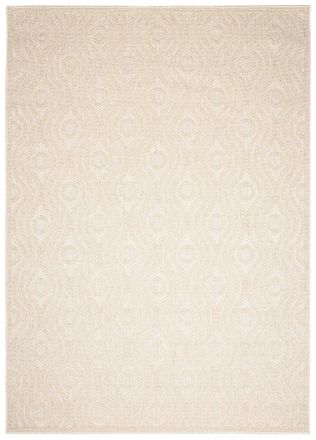 Tapiso Alfombra exterior interior 3D beige crema abstracta 80 x 150 cm