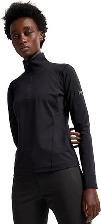 Arc'teryx Rho Zip Neck Womens Clothing Black 2 : 2XL, Elastane/Fleece/Polyester