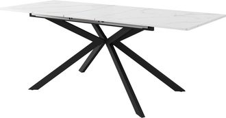 Urban Meuble Mesa de comedor extensible rectangular con efecto m&aacute;rmol