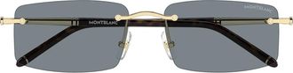 Montblanc Sunglasses Mb0443 S 004 Gold/Gray Men