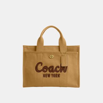 Coach Womens Cargo Tote Bag - Beige Leather - One Size