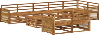vidaXL Conjunto De Sof&aacute;s De Exterior 9 Uds. Vidaxl