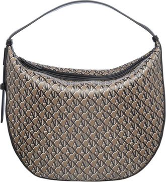 A|X Armani Exchange Hobo Schoudertas - Dames - Schoudertassen - Beige - ONE Size - Tassen