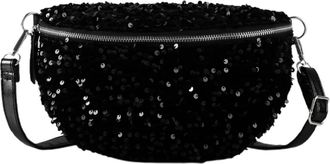 Generic Stylish Shimmering Shoulder Messenger Bag For Women Elegant Casual Crossbody Small Purse Daily Use Lightweight Secure (Black, One Size)