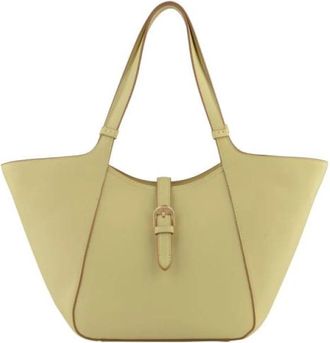 Pourchet Tassen, Dames, Groen, ONE Size, Leer, Lenvol&eacute;e Tote Bag