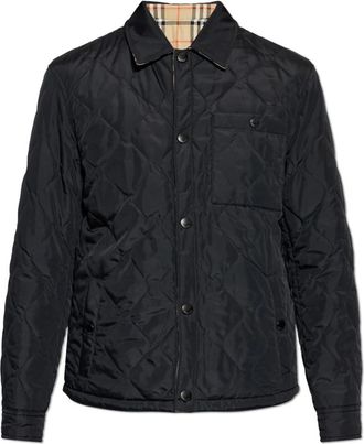Burberry Brighton Reversible Jacket - Heren - Zomerjassen - Zwart - XL - Katoen - Jassen