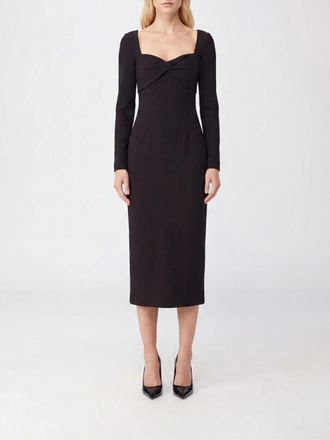 Roland Mouret Cr&ecirc;pe Midi Sheath Dress with Square Neckline