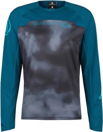 Endura MT500 Burner Trikot Langarm Velotrikot für Herren | blau