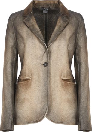 Avant Toi Beige Gradient Spear Collar Jacket