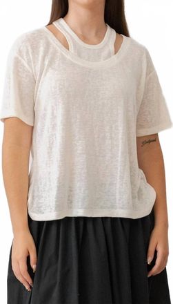 LnA Walker Tee In Ivory