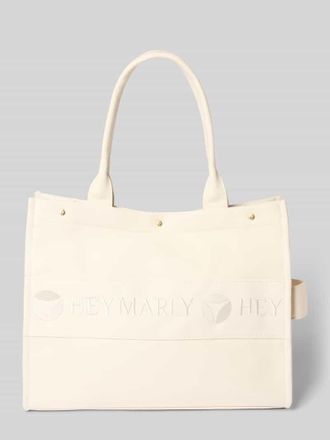Hey Marly Handtasche mit Logo-Stitching Modell Signature in Offwhite, Gr&ouml;&szlig;e 1