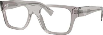 Prada Rechthoekig Acetaat Montuur - Heren - Brillen - Grijs - 52 MM - Accessoires