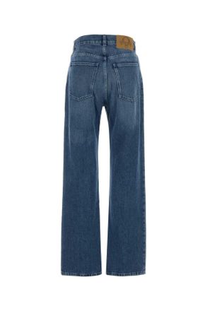 Moschino Womens Denim Jeans Blu Exterior: Cotton