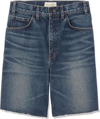Nili Lotan Shorts denim con effetto vissuto - Blu