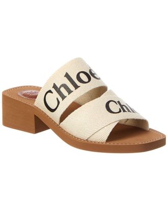 Chlo&eacute; Chloe Woody Linen Sandal